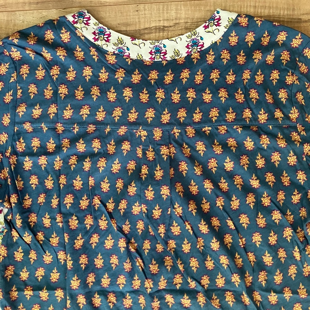 Anthro Maeve 3/4 Sleeve Floral Top - Picture 6 of 10